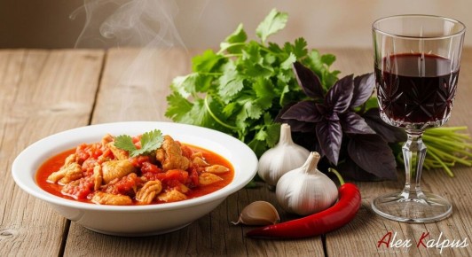 Чахохбили по-гурийски: вкус грузинской природы в каждом кусочке