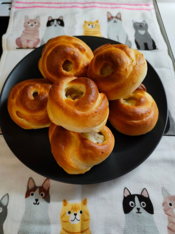 Чарующие булочки-розочки с заварным кремом