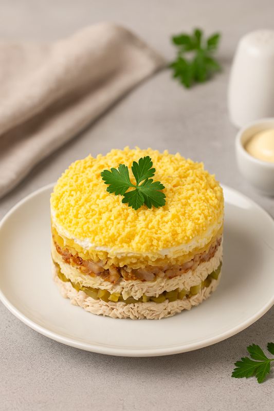 Популярный салат на Новый год: проверенный рецепт «Генеральского» с курицей