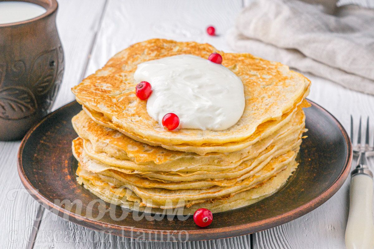 Как приготовить необычные блины без муки на кефире