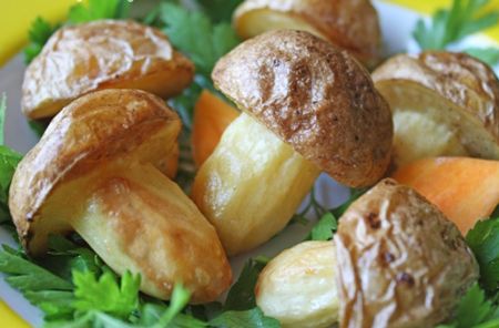 Необычные грибочки из картошки для вашего стола