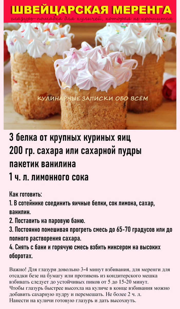 Глазурь для куличей: вдохновляющие рецепты на каждый вкус