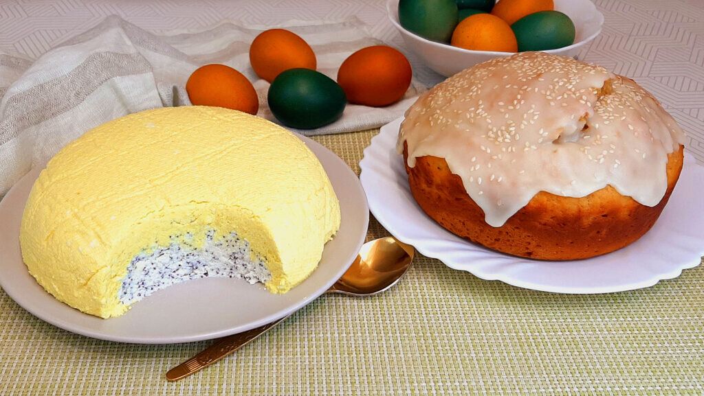 Пасхальные угощения: творожная Пасха и кулич без яиц