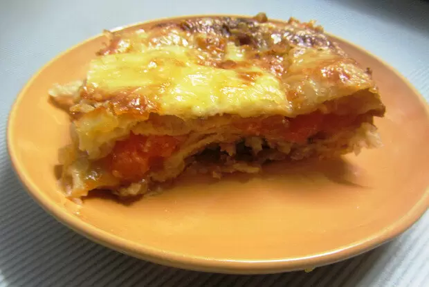 Ленивая лазанья с лавашом