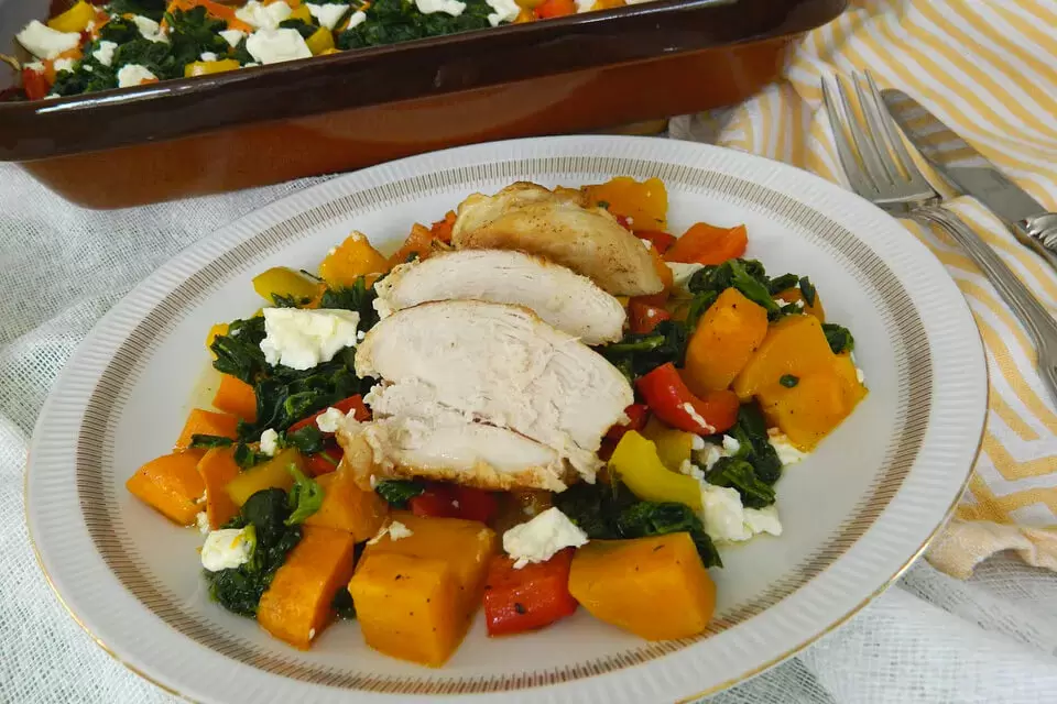 Куриная симфония с буржуинским акцентом: запекаем с бататом и овощами