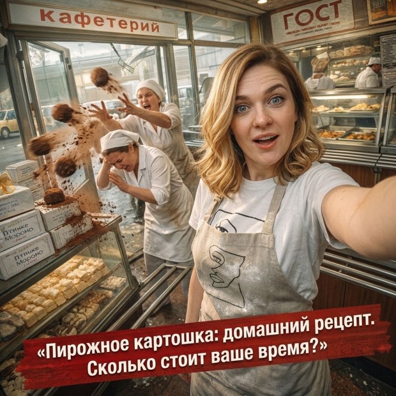 Как приготовить домашнее пирожное картошка и не потерять время