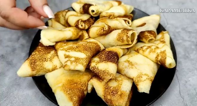 Праздничные блинчики с грибами: простой рецепт для масленицы